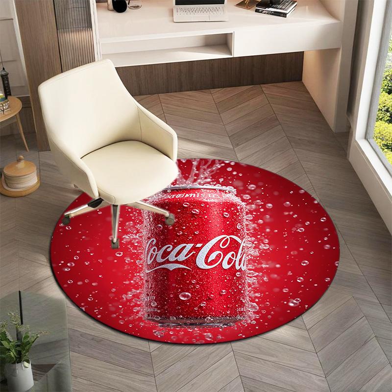 Christmas Gift Halloween Theme Bear Truck Coca Cola Round Carpet Soft Home Decoration Corridor Table and Chair Anti slip Outdoor Floor Mat Carpet H18