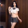 Sexy Campus Flirting JK Uniform Role Playing Pure Desire Wind Passion Temptation Tight Fold Skirt Erotic Underwear
