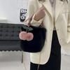 Женская плюшевая сумочка, новая осенне-зимняя модная теплая вместительная сумка, универсальная мягкая сумка P1K3