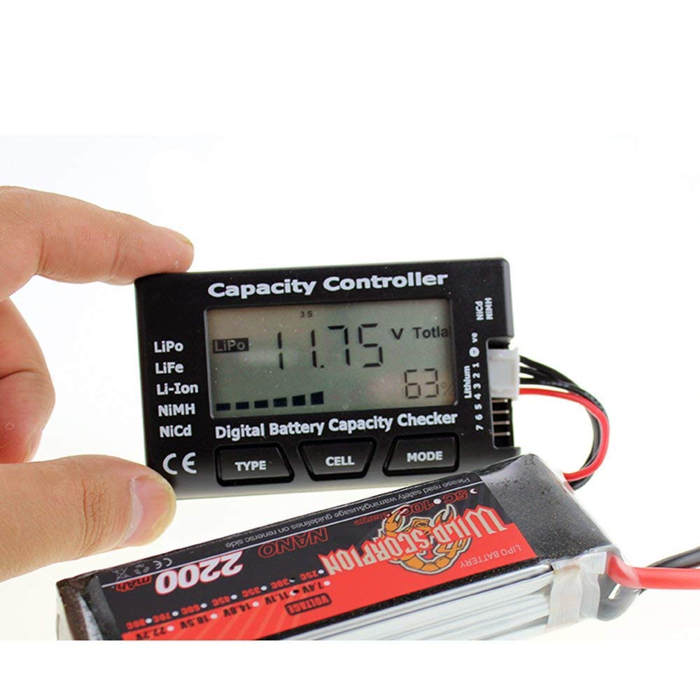 Cellmeter7 Цифровой тестер-контроллер емкости аккумулятора для LiPo/LiFe/ Li-ion/NiMH/Nicd