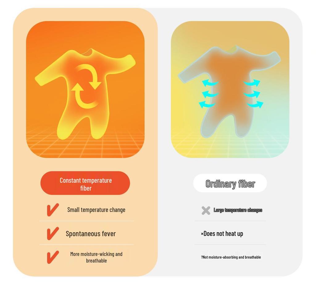 Детский пижамный комплект Jingqi из стеганого хлопка с высокой талией и защитой животика - Теплая, регулирующая температуру домашняя одежда для осени и зимы