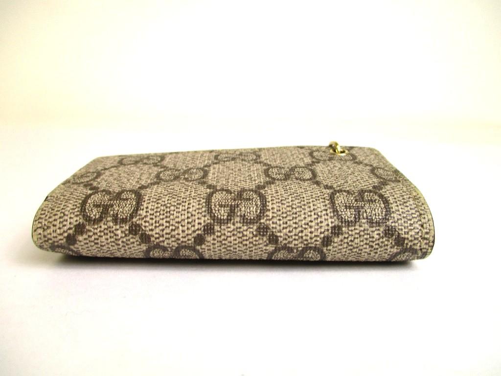 Оригинальный холст с покрытием GG GUCCI, кожа винного цвета, 6 фото, брелок #a902, восстановленный