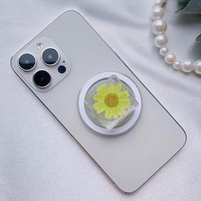 Магнитное основание, совместимое с держателями для телефона PopSocket и чехлами MagSafe для iPhone, прозрачно-белое