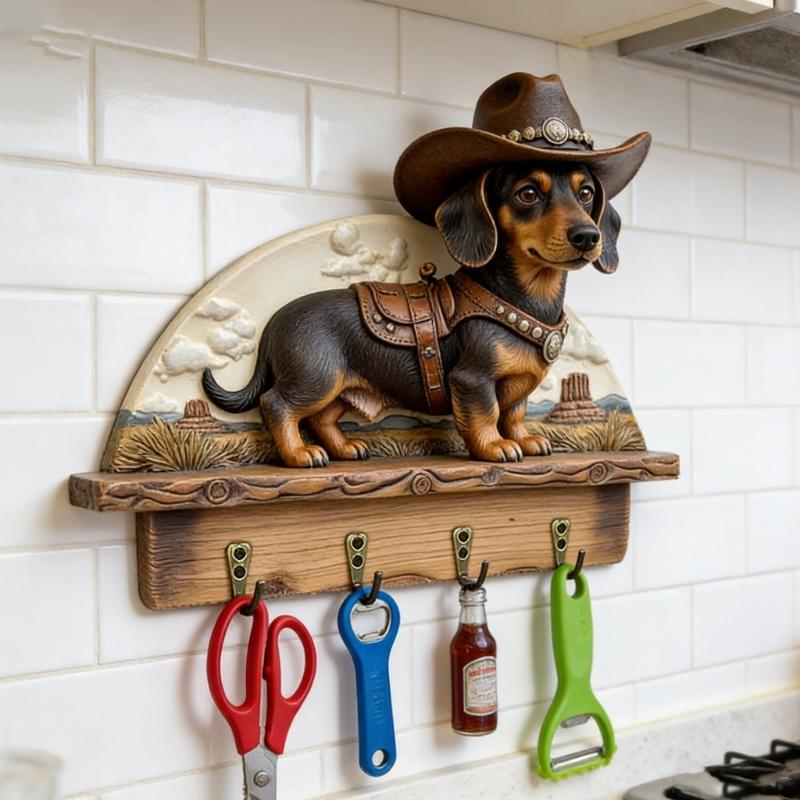 Деревянная полка-органайзер для ключей в форме домика для настенного крепления и декоративного хранения в жилом пространстве