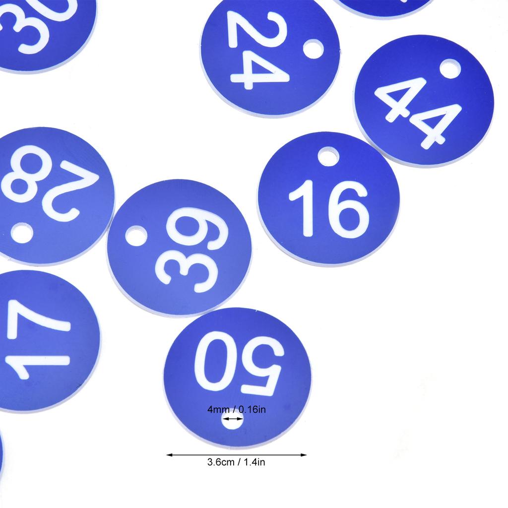 50Pcs Numbered Label 1-50 ABS Round Identification Tag for Beekeeping Livestock Breeding Farm Supplies