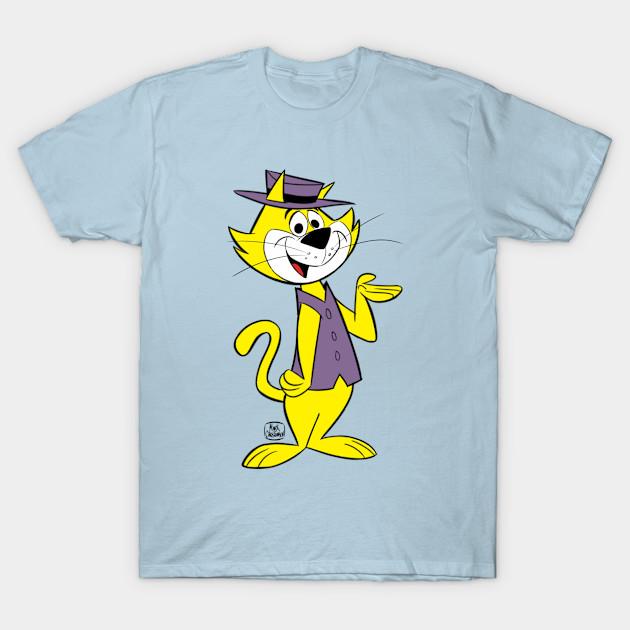 Men Black Print T-shirt Top Cat (Alternate Version) No-Cut Heat Transfer Print Cotton Tshirt