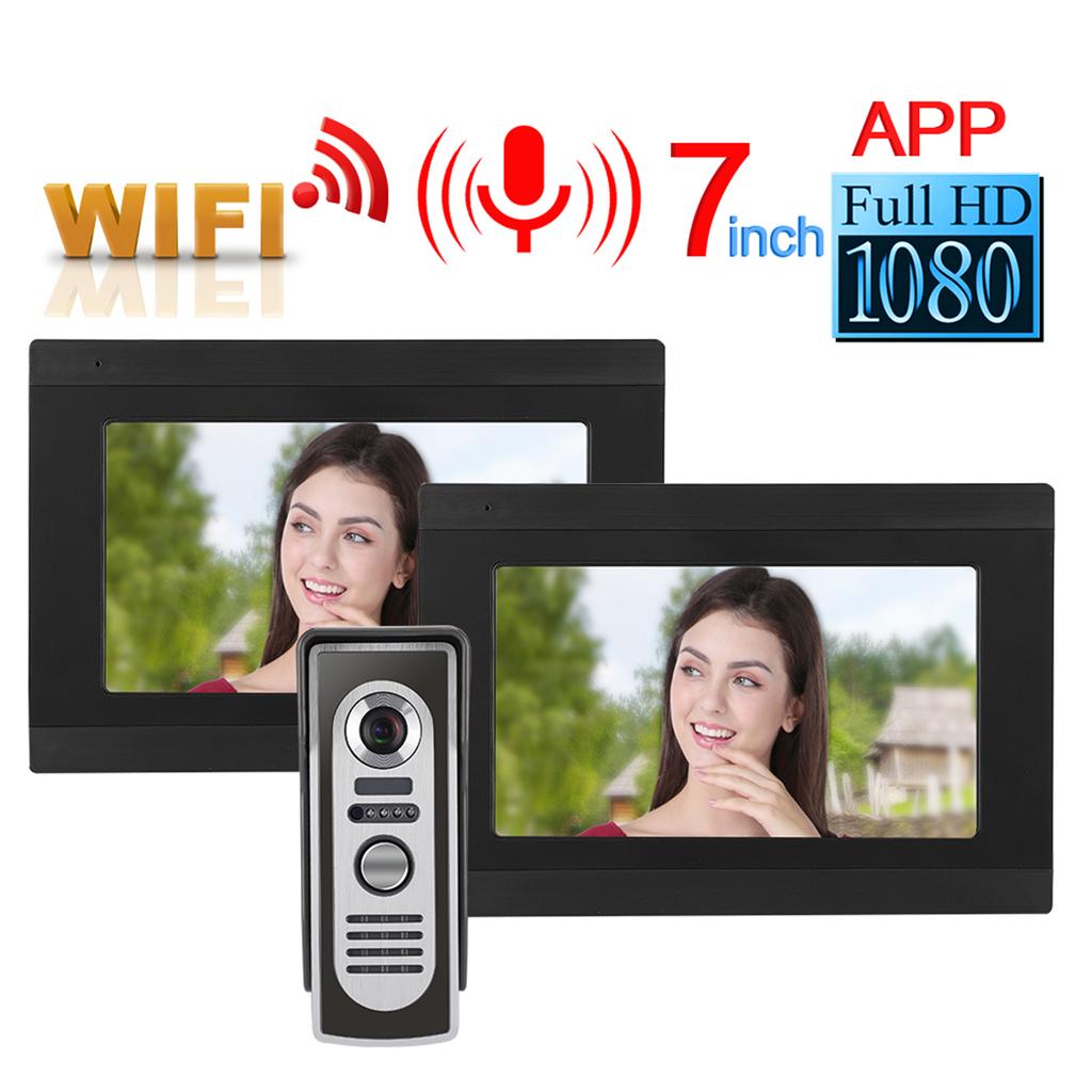1V2 7 дюймов ИК WIFI Видеодомофон Видимый Интерком APP Камера 1080P