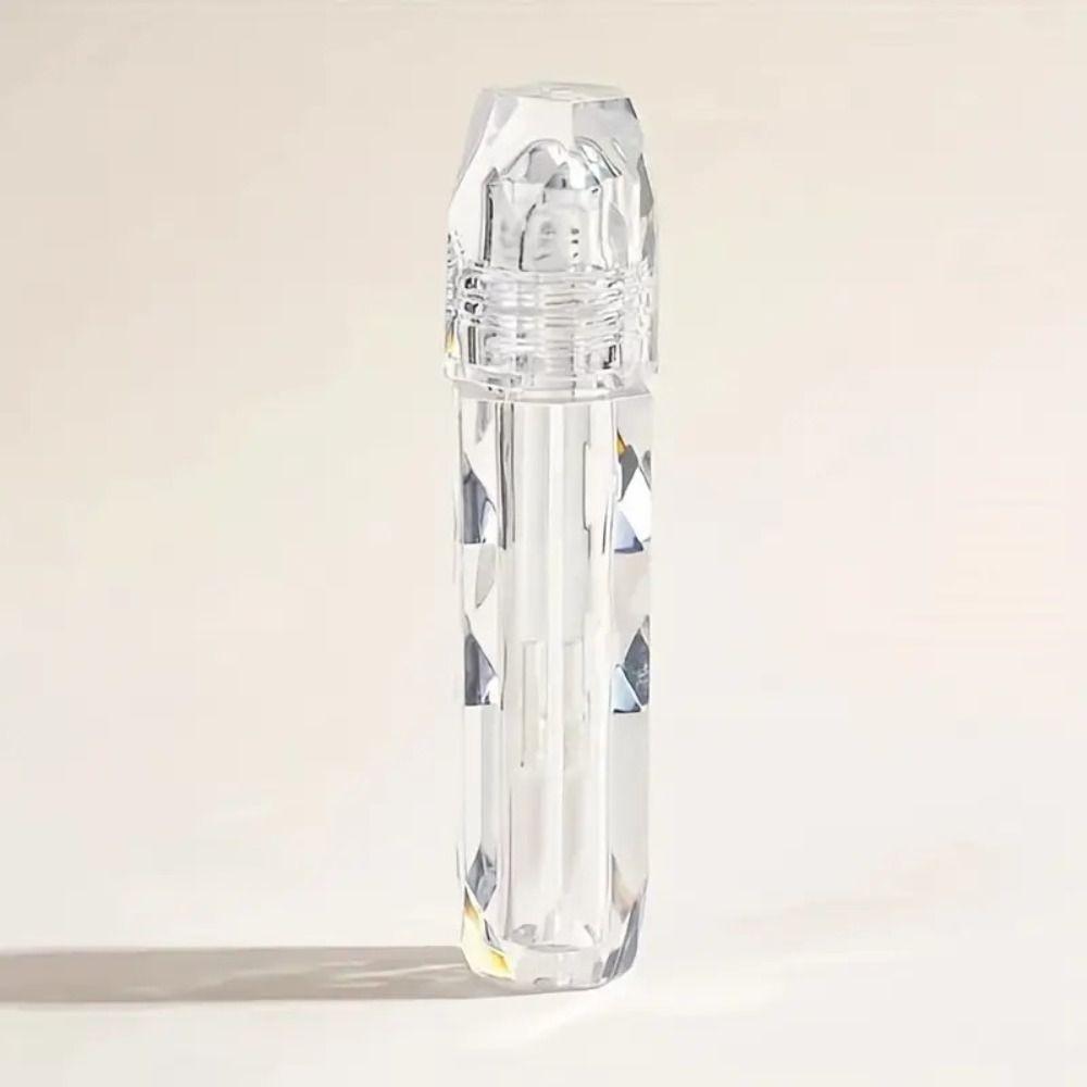 Прозрачный тюбик для блеска для губ Пластиковый косметический контейнер Геометрическая помада Пустой тюбик Инструмент для макияжа