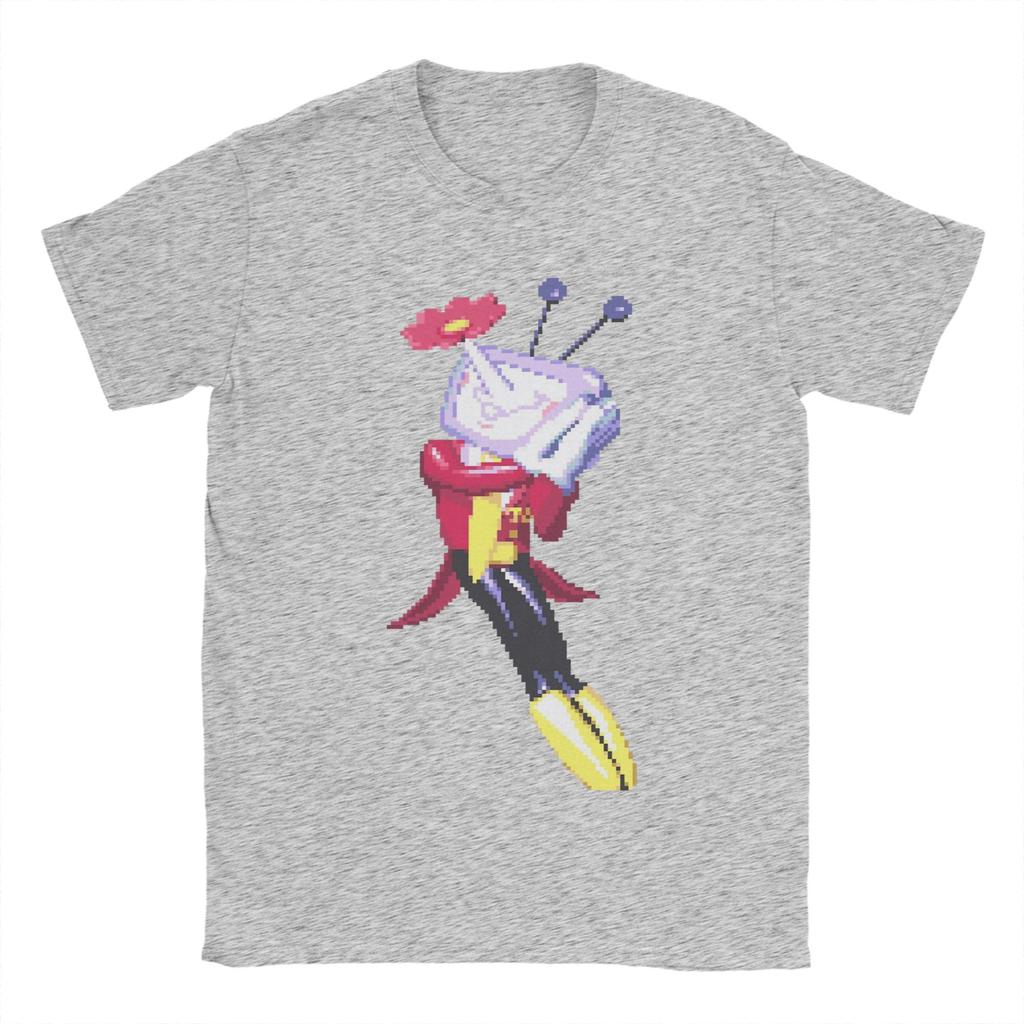 Tenna Blossom Deltarune Футболки Унисекс Чистый Хлопок Повседневные Футболки Круглый Воротник Футболки Короткий Рукав Одежда С Принтом