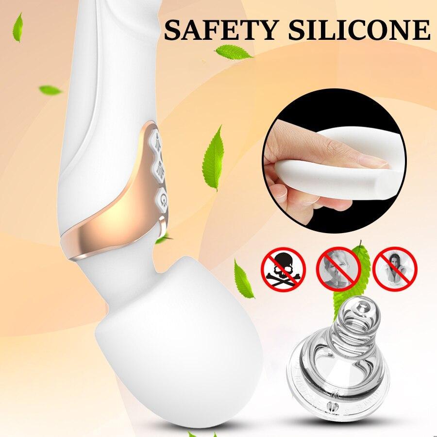 Мощный AV-вибратор, фаллоимитаторы, волшебная палочка для женщин, 10 режимов, стимулятор клитора, массажер для точки G, влагалища, секс-игрушки для взрослых для женщин