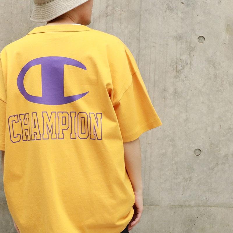 Champion SS21 Straight Fit T Shirt Japan Version Unisex Ginger Yellow C8-T349R-452