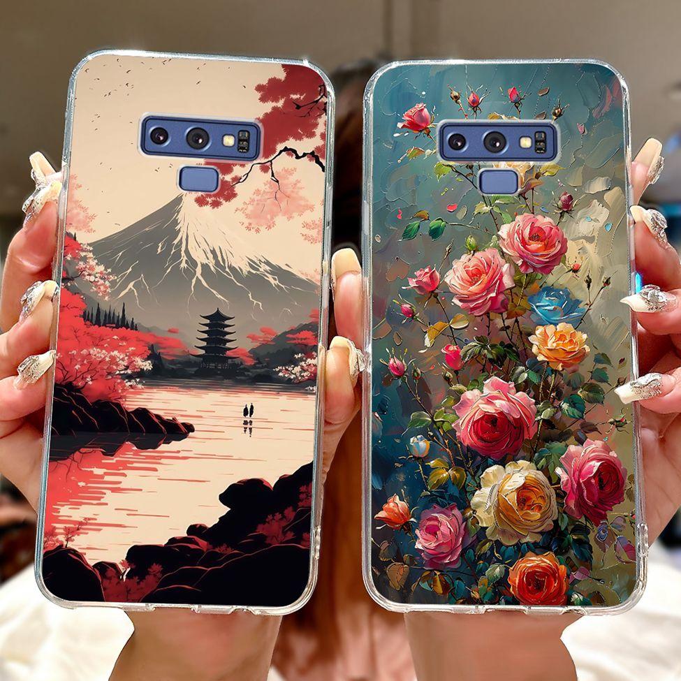 Прозрачный чехол для Samsung Note9 Милый Кот Модный Роскошный Расписной Мягкий Чехол для Телефона для Samsung Galaxy Note 9 Case SM-N9600 SM-N960F
