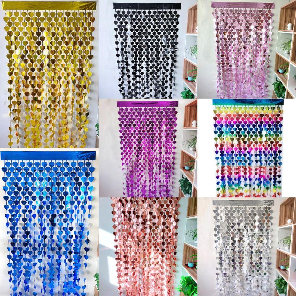 Glitter Party Door Curtain Fringe Birthday Decoration Baby Shower Love Wall Backdrop