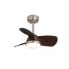 OEING Walnut Retro Silent Ceiling Fan Light