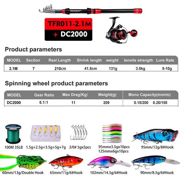 Новый рыболовный набор, комбинированная телескопическая удочка 1,8-3,6 м, карбоновая дорожная удочка с вращающейся катушкой, крючок для наживки, рыболовная сумка, подходит для летней пески