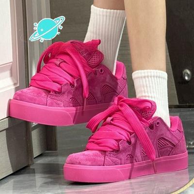 Классические сетчатые дышащие повседневные женские туфли противоскользящие и износостойкие на толстой подошве кампус утренние беговые спортивные туфли