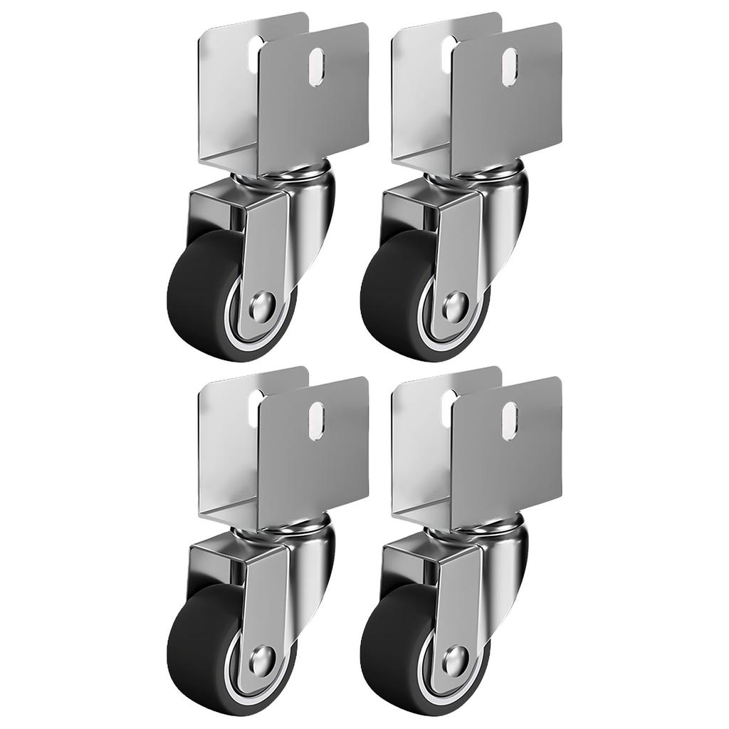 4Pcs 1.25inch Universals Swivels Casters Trolley Wheel Heavy Duty Furniture Wheel Castor for Furniture Workbenches