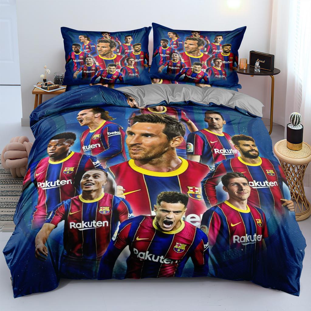 Комплект постельного белья «Звезда Чемпионата мира» из трех предметов, абразивная ткань 90-120 г, цифровая 3D-печать.