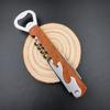 2PCS Wooden Handle Wine Bottle Opener 4 In 1 Personalize Beer Cap Openers Stainless Steel Beer Bottle Opener Wedding Party Gifts