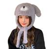 Long Ears Cartoon Plush Hat Fluffy Ear Protection Hat Cute Winter Plush Hat  Children