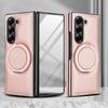 Чехлы из ПУ кожи для Samsung Galaxy Z Fold 7/6/5/4/3 Со встроенной защитой экрана Магнитный 360-градусный поворотный держатель-кольцо