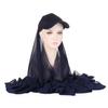 New Fashion Solid Color Scarf Cotton Baseball Cap Integrated Scarf Hat Muslim Hijab