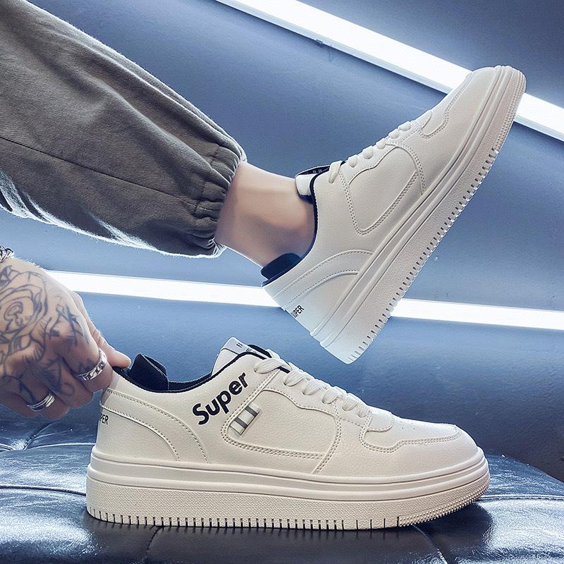 New Style of Summer Men's Shoes Breathable White Shoes for Men's Students Trendy Versatile Thick-soled Sneakers Casual Board Shoes Trendy Shoes
