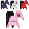 Kpop Demon Hunters Girl Hoodie Pants Set With Cartoon Print For Casual Wear
