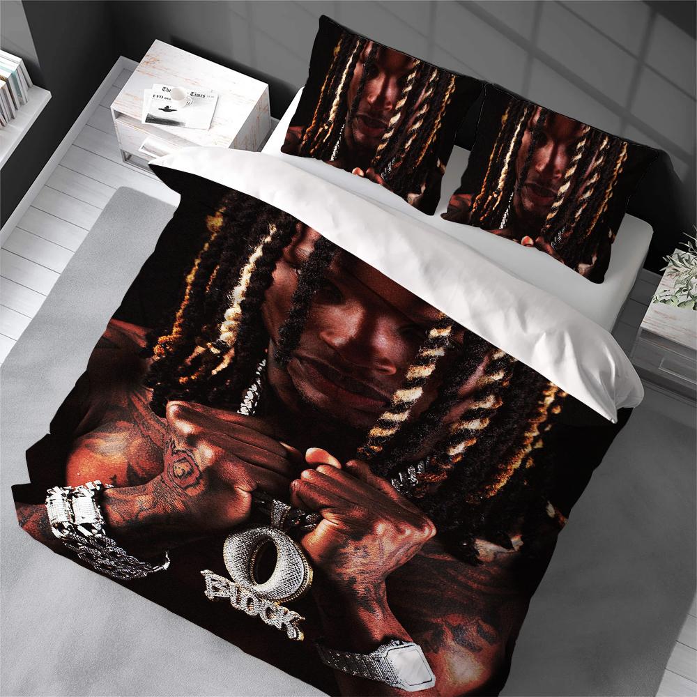 Рэпер K-King Cool V-Von Комплект пододеяльника Домашний стиль Постельное белье Мягкий Стирка Хлопок Кровать Комплект из 3 предметов Подарок для студенческого общежития