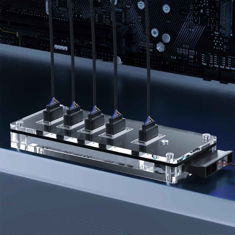 9-контактные USB-хабы Разъемы USB-разветвитель 1 к 4 USB2.0 9-контактная плата-разъем + кабель 50 см для водяного охлаждения для светодиодного вентилятора
