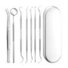 7/8Pcs Rustproof Tooth Care Kit Stainless Steel Tongue Scraper Dental Cleaning Tools  Adult