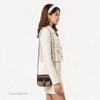 [Pre-Owned] Amelia 17 Signature Horse And Carriage Logo Leather And Signature Jacquard Fabric Shoulder Crossbody Bag Small - Excellent #3K0VTS
