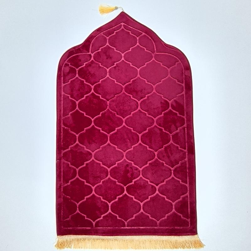 Irregular Embossed Flannel Prayer Mat - Thickened Short Pile Sponge Carpet