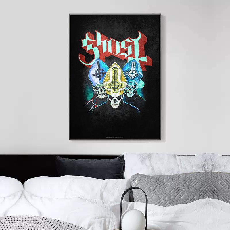 Абстрактные плакаты с группой призраков, картина на холсте, хэви-метал группа, настенная художественная картина для гостиной, кофейни, бара, украшения дома