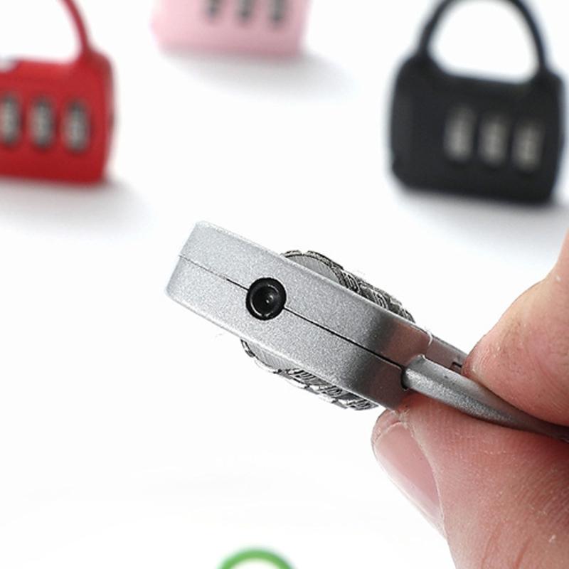 Кодовый навесной замок с 3 цифрами Маленький для дорожного багажа Чехла Бесключевой дужковый замок для Рюкзака Шкафчика в спортзале Школы
