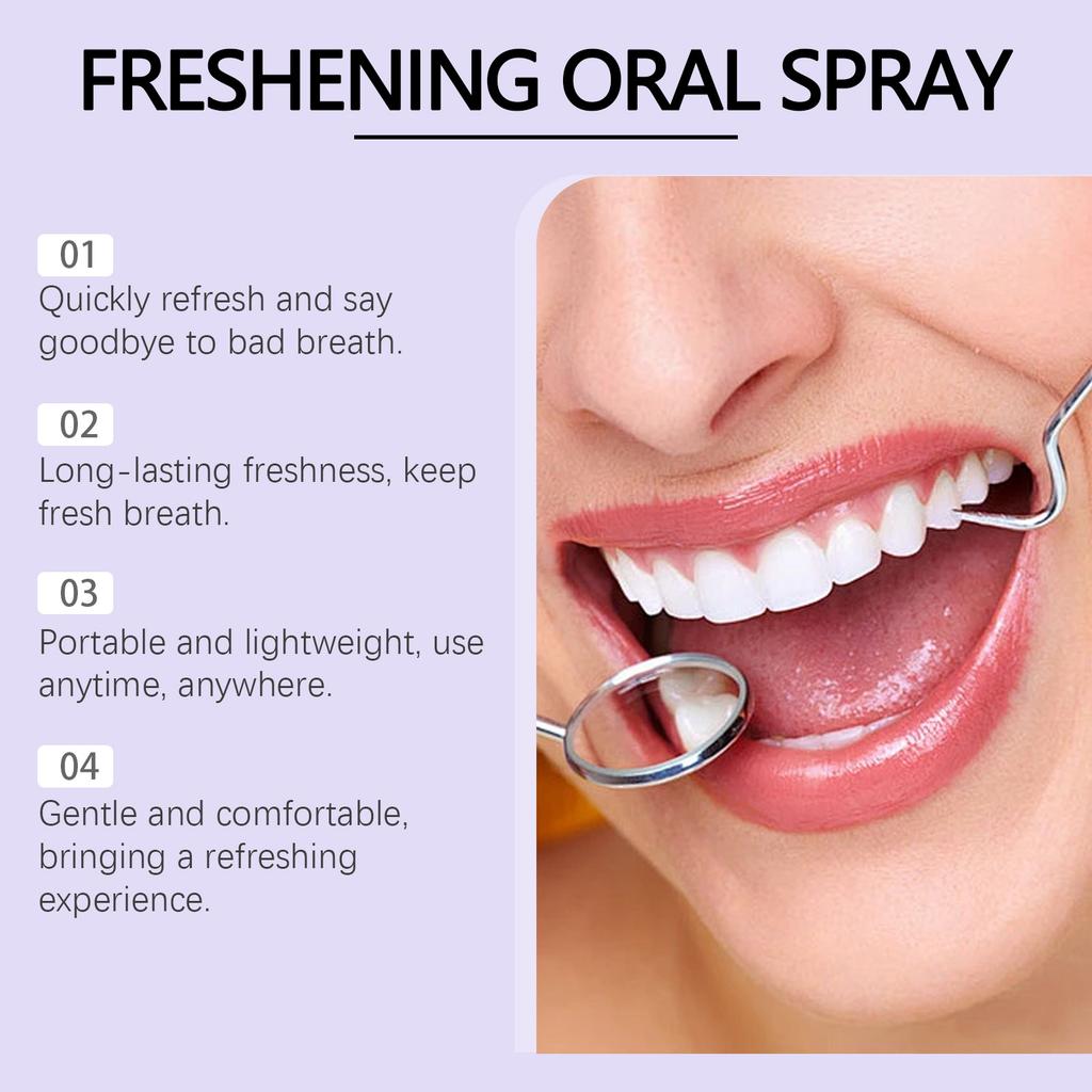 Oralhoe Probiotic Oral Spray Alcohol-Free 20ml Long-Lasting Breath Freshener,Mint Flavor