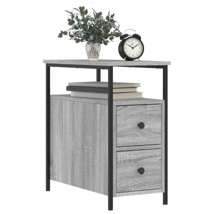 VidaXL Bedside Tables 2 Pcs Sonoma Grey 30x60x60cm Engineered Wood 826070
