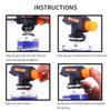 1 Pcs Automatic Ignition Baking Welding Tool Gas Torch Flamethrower Butane For BBQ Camping Outdoor Hiking Fire Flame Gun