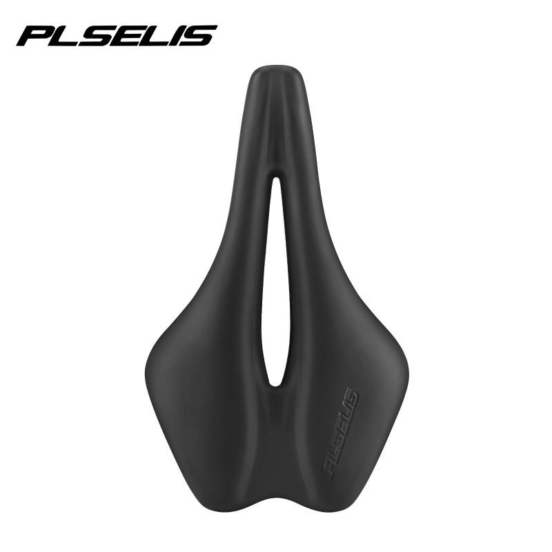 PLSELIS Bicycle Saddle Mountain Road Racing Folding Bikes Comfortable Hollow Design PU Leather Foam PP Base