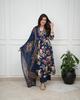 Beautiful Printed Cotton Anarkali Kurti Pant Dupatta Set Women Party Wear Designer Salwar Suit