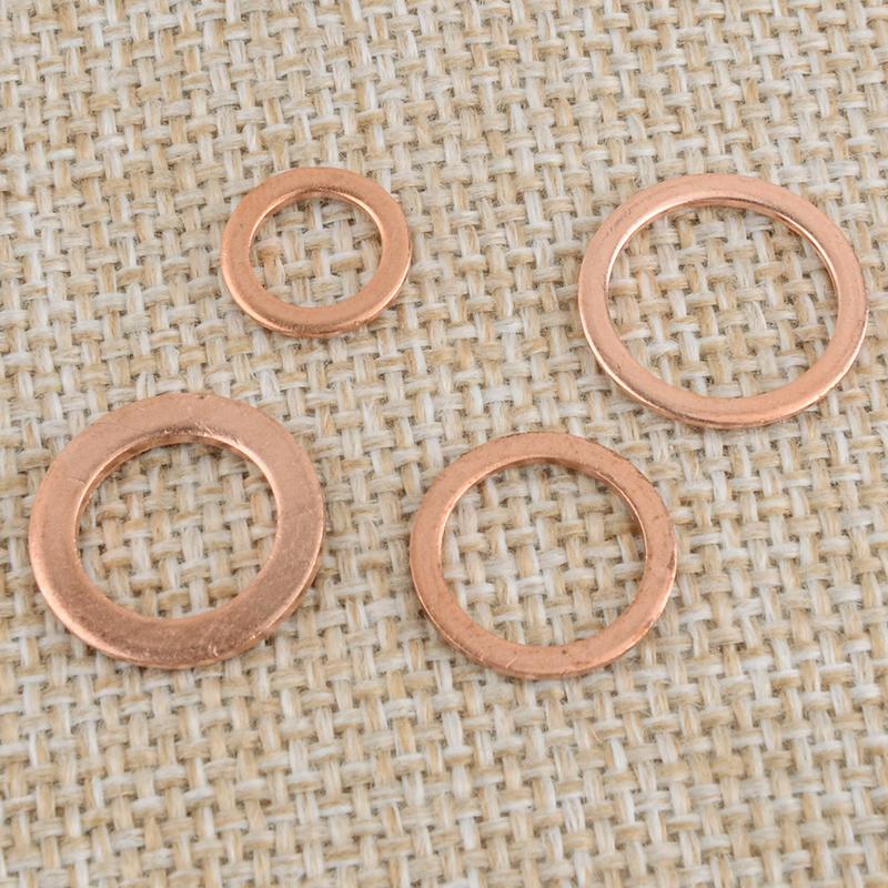 Car M5-M14 Diesel Injector Flat O-Ring Washer Sealing Gasket Assortment Installation Kit