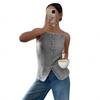 Summer New Women's Casual Button Sleeveless Camisole Tank Top, Leisure