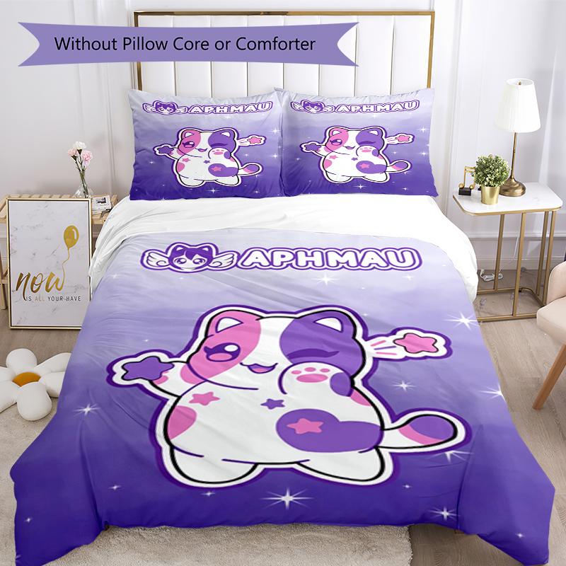 3pcs Aphmau Bedding Set Duvet Cover Closure Includes 1 Duvet Cover & 2 Pillowcases, Soft and Comfortable for All Seasons.