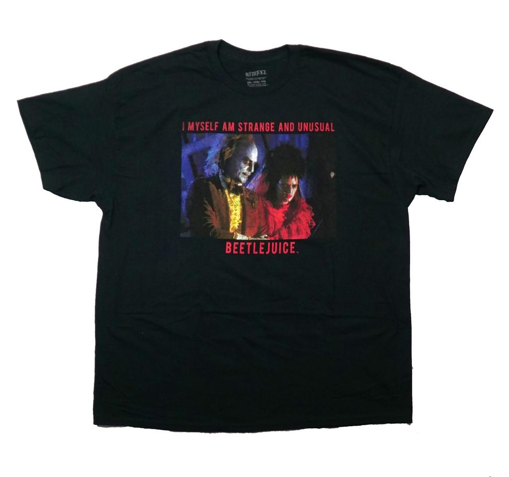 Bettlejuice New Adult T-Shirt I Myself Am Strange Unusual Distressed WLydia