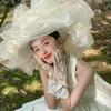 French Style Bridal Hats Plus Size Wedding Headwear Romantic Bride Headdress  Hair Accessories