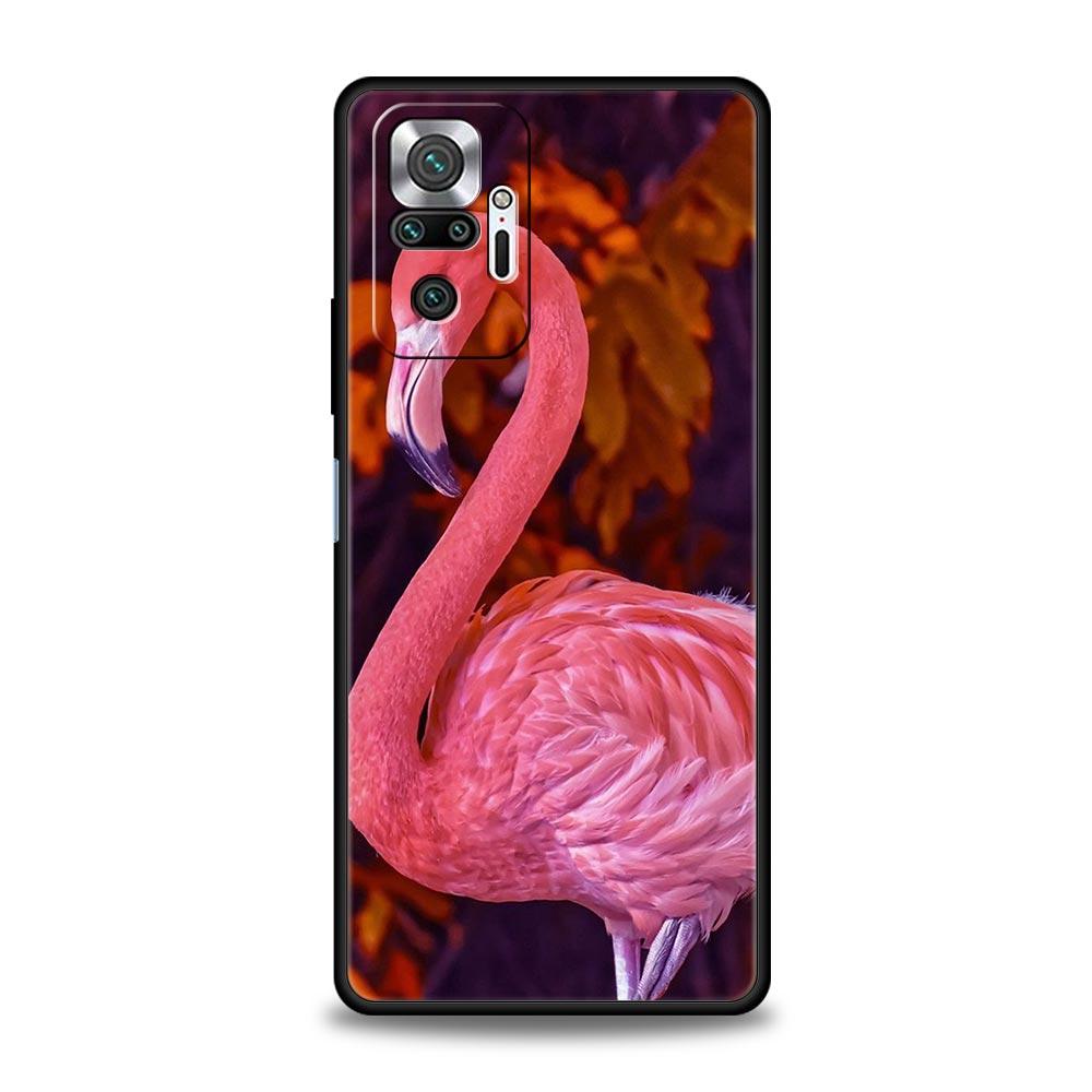 For Redmi 10C Cases Funda Pink Red Flamingo Phone Case For Xiaomi Redmi Note 12 11 9S 9 8 10 Pro Plus 7 9T 8T 9C 9A 8A Cover