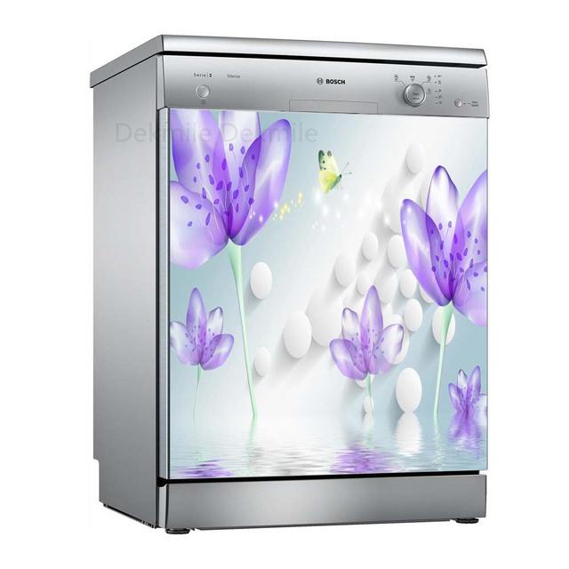 Чаша для мытья цветов, самоклеящиеся наклейки для посудомоечной машины, настенная дверная крышка, кухонные украшения, аксессуары, подарок, целая пленка, наклейка на обои