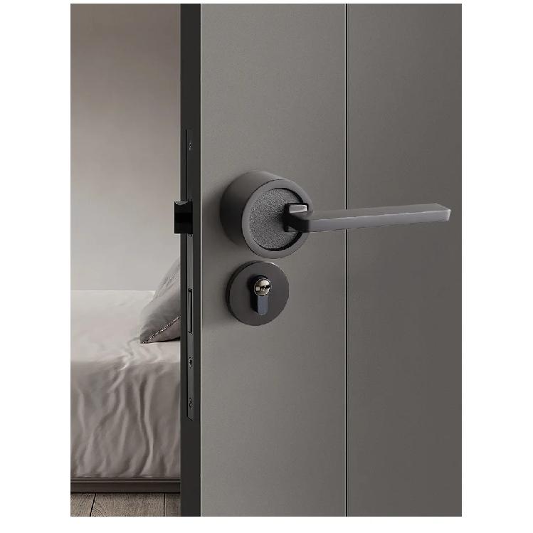Nordic Door Handle Simple Indoor Mechanical Lock Bedroom Study Office Wooden Door Handle Split Lock