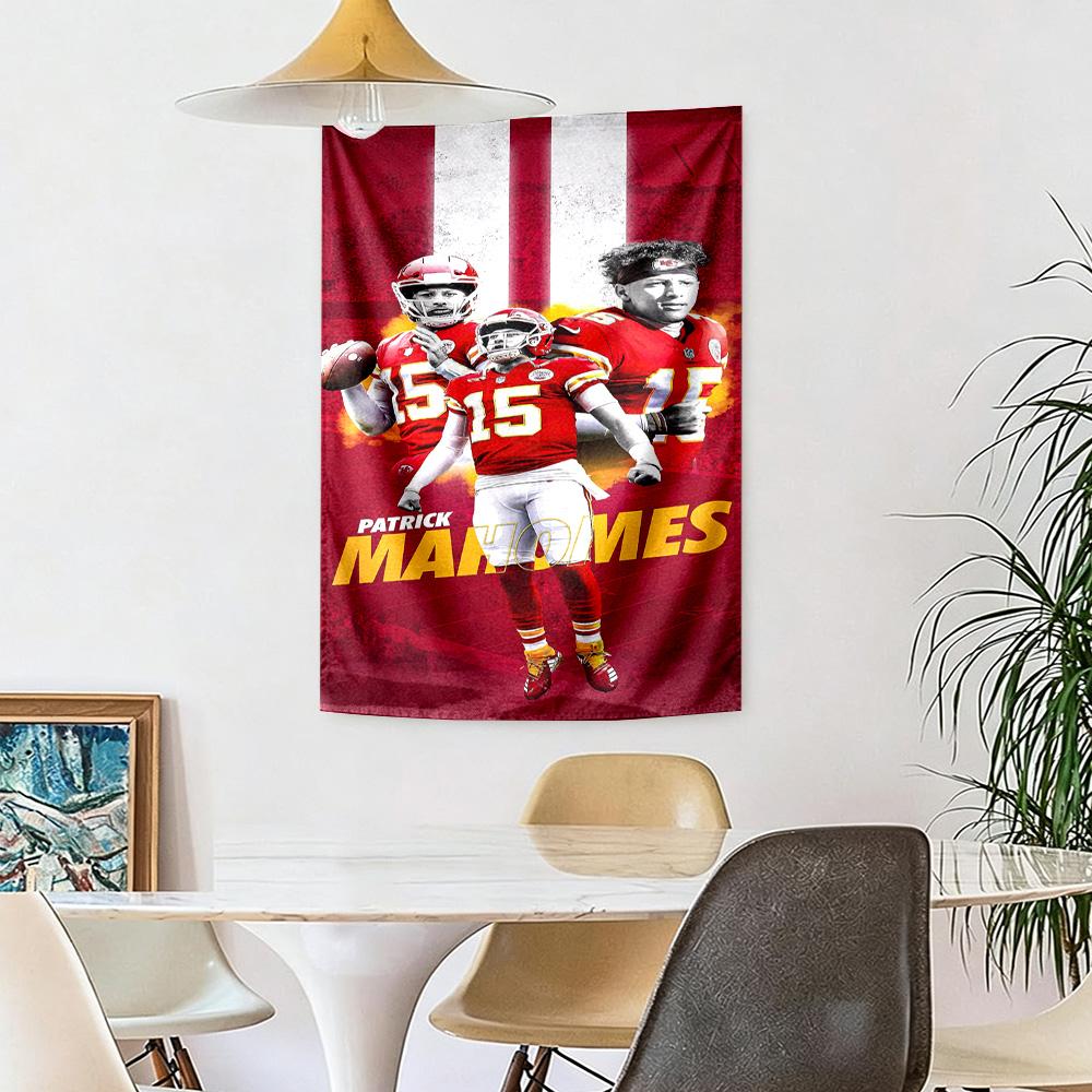 Patrick Mahomes7 Wall Decor Tapestry Art For Pet Memorial Birthdaywedding Party Backdrop Family Gift