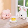 Мультяшная милая фигурка кролика из смолы, украшение для автомобиля, настольный креативный безделушка, микропейзаж, домашний декор, аксессуары